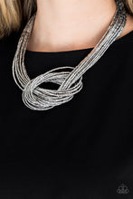 Load image into Gallery viewer, Knotted Knockout - Silver Necklace Set

