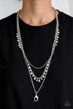 Load image into Gallery viewer, Pearl Pageant - Silver Lanyard Necklace Set
