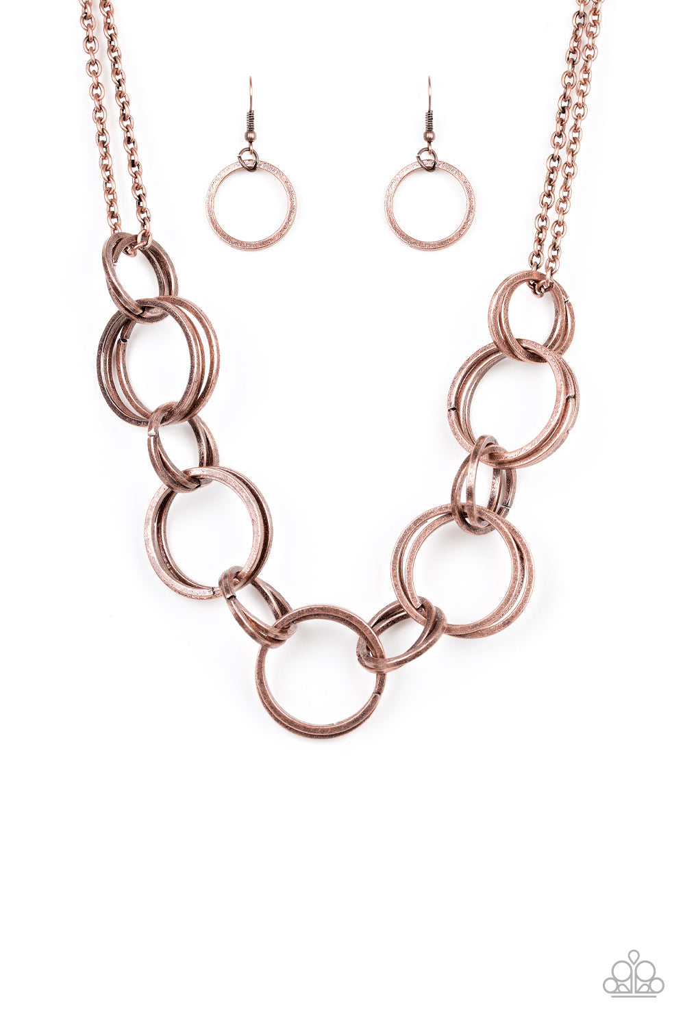 Jump Into The Ring - Copper Necklace Set