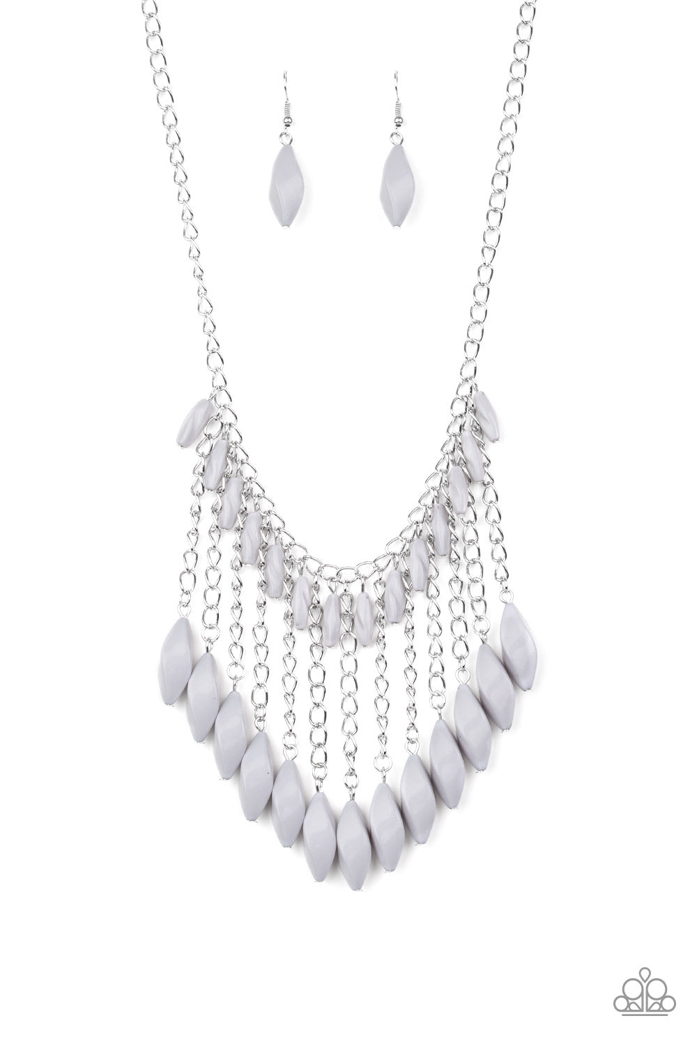 Venturous Vibes - Silver Necklace Set