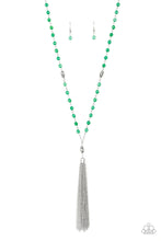 Cargar imagen en el visor de la galería, Tassel Takeover - Green Necklace Set
