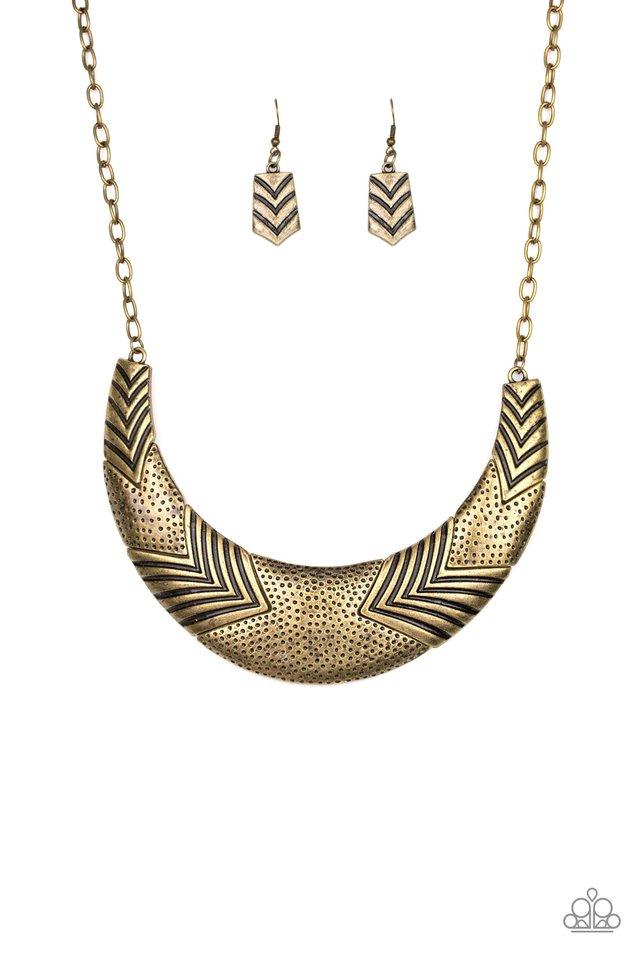 Geographic Goddess - Brass Necklace Set