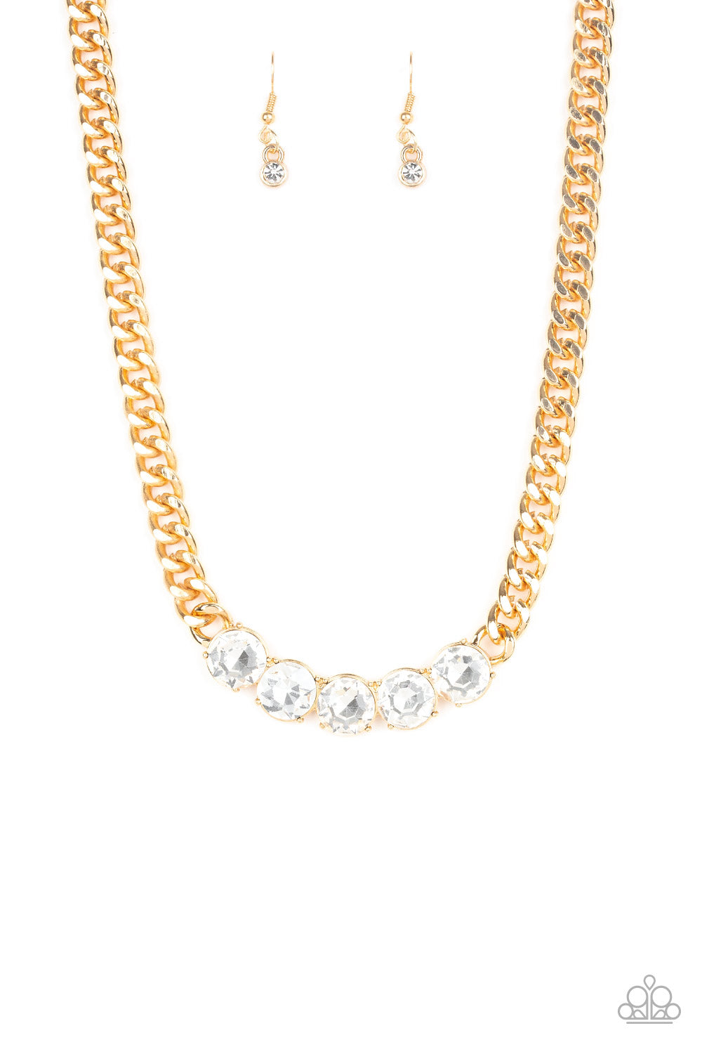 Rhinestone Renegade - Gold Necklace Set