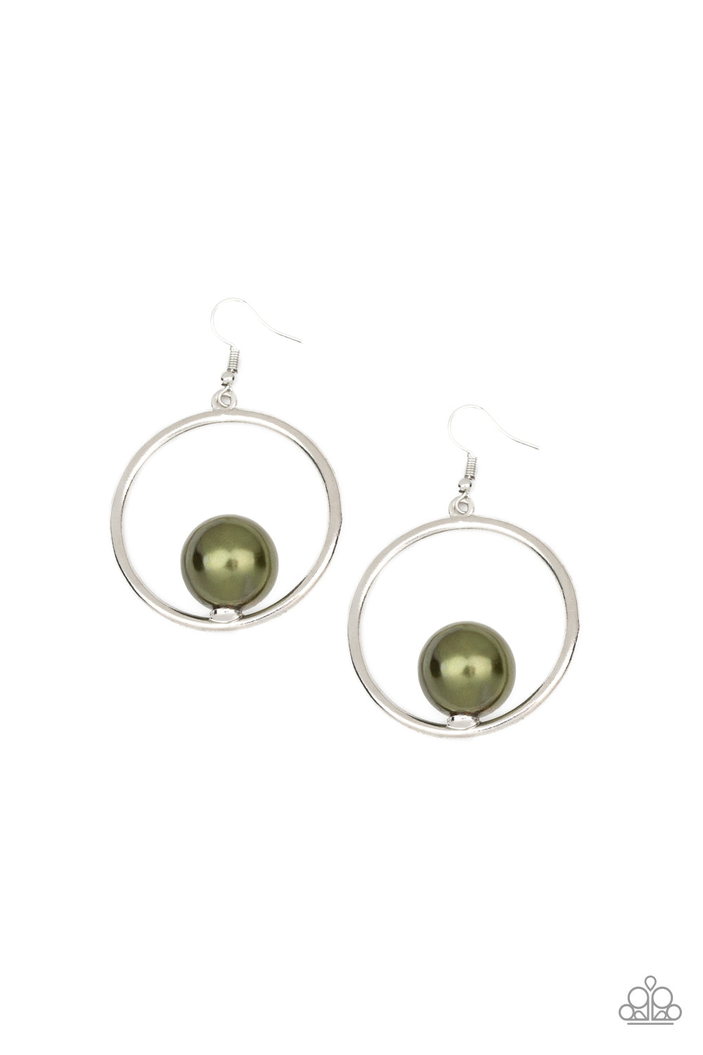 Solitaire REFINEMENT - Green Earrings