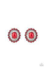 Load image into Gallery viewer, Floral Flamboyance - Red Earrings
