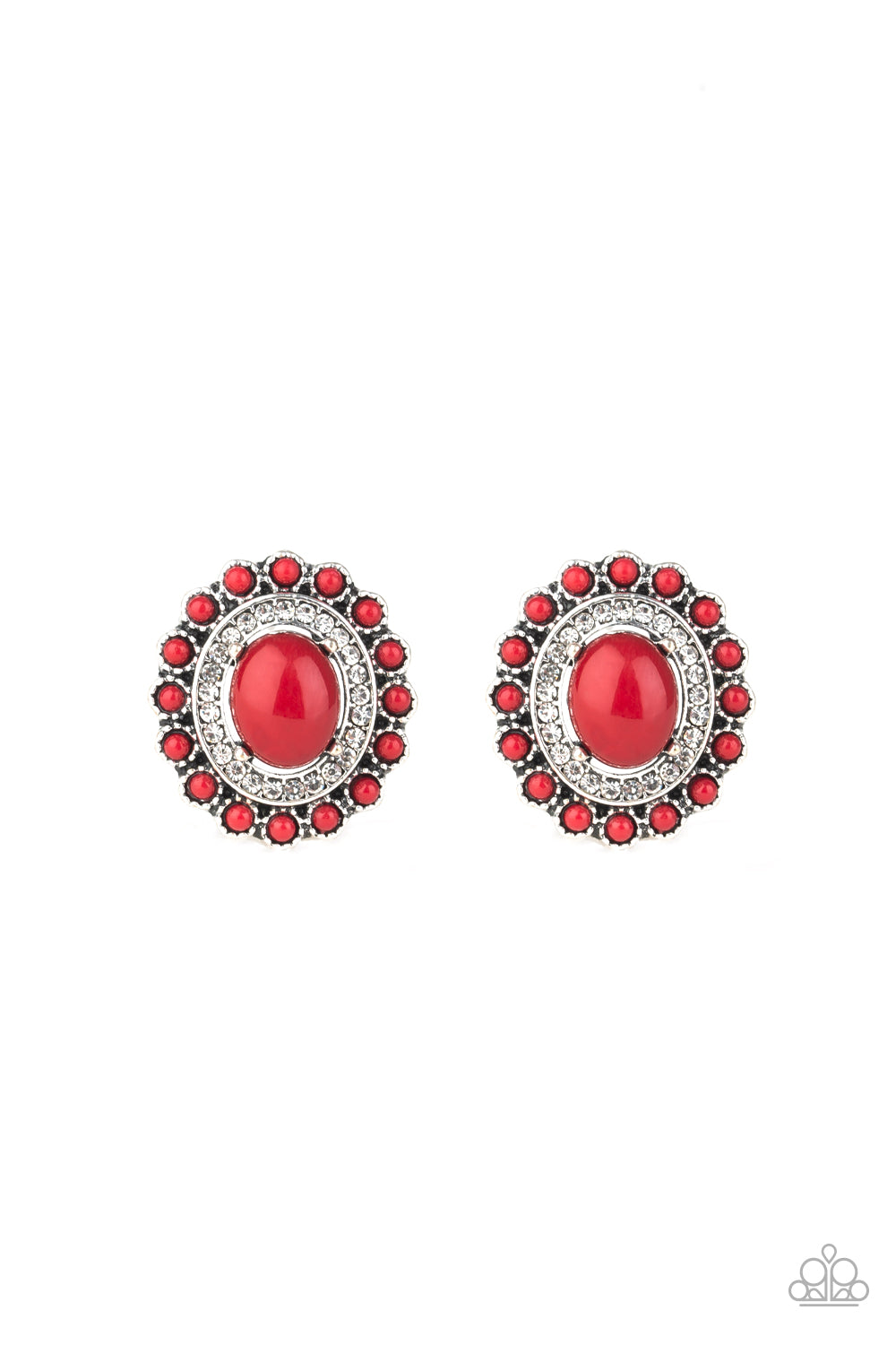 Floral Flamboyance - Red Earrings