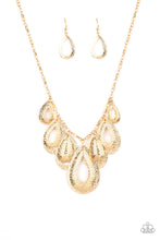 Load image into Gallery viewer, Teardrop Tempest - Gold Necklace Set
