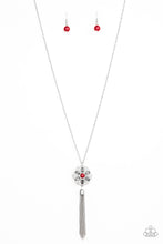 Load image into Gallery viewer, Fine Florals - Red Necklace Set
