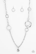 Carregar imagem no visualizador da galeria, Amped Up Metallics - Silver Lanyard Necklace Set
