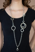 Load image into Gallery viewer, Amped Up Metallics - Silver Lanyard Necklace Set
