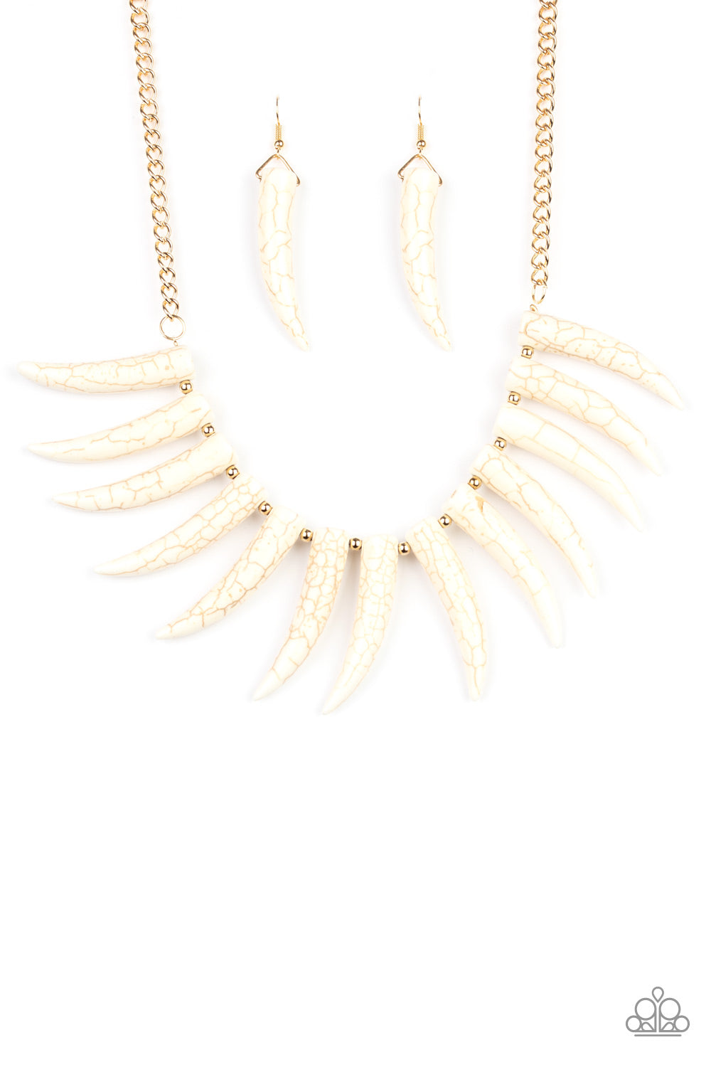 Tusk Tundra - White Necklace Set