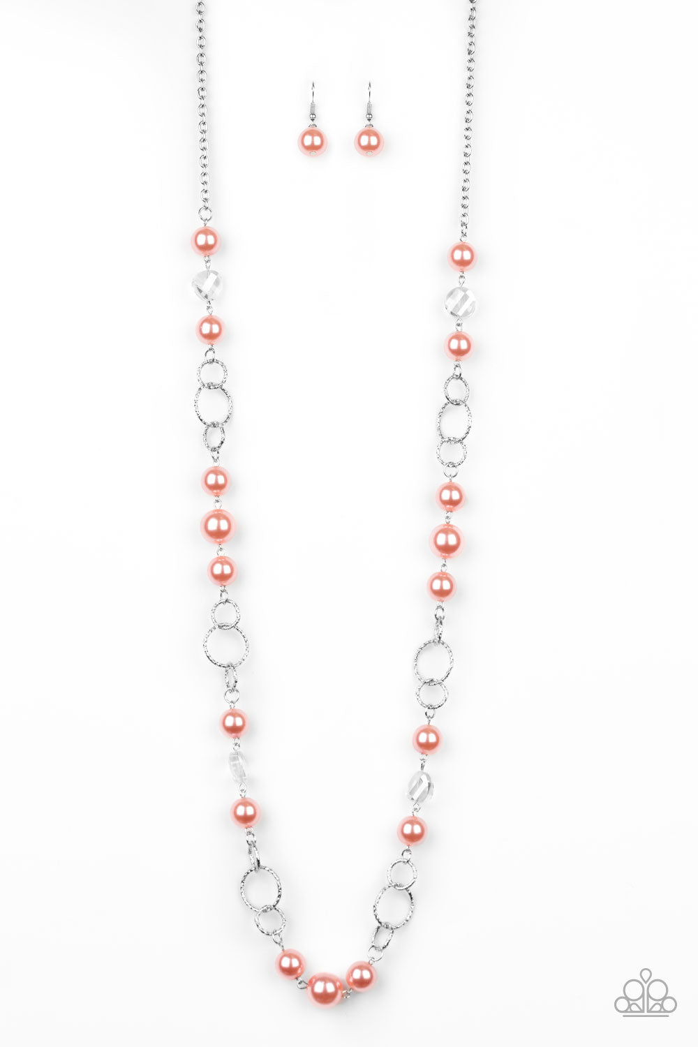 Prized Pearls - Orange Necklace Set