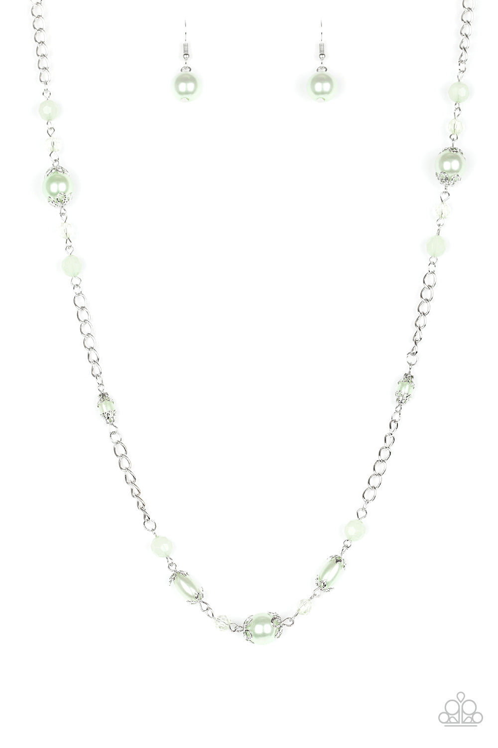 Magnificently Milan - Green Necklace Set