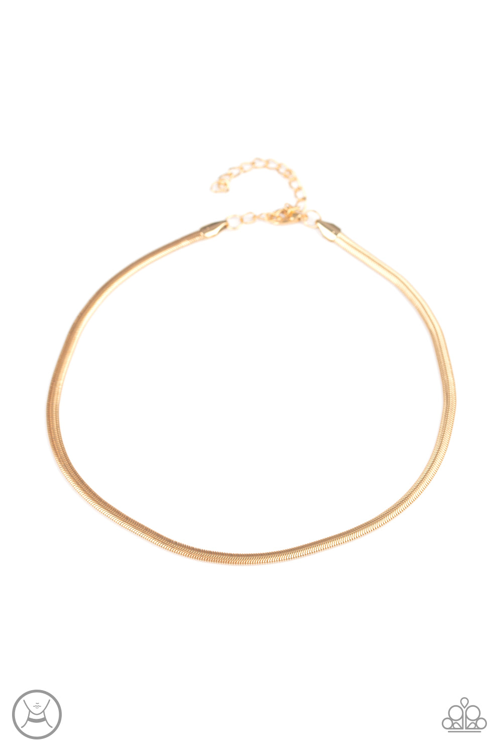 Flat Out Fierce - Gold Choker Necklace Set