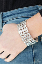 Load image into Gallery viewer, Tectonic Texture - Silver Bracelet
