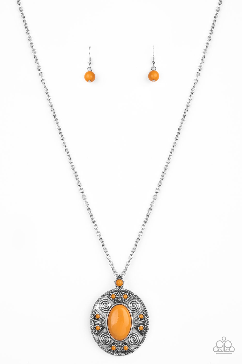 Sunset Sensation - Orange Necklace Set