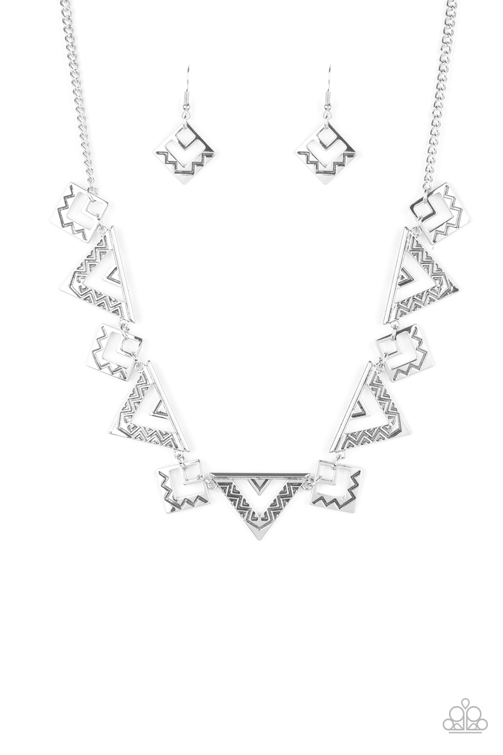 Giza Goals - Silver Necklace Set
