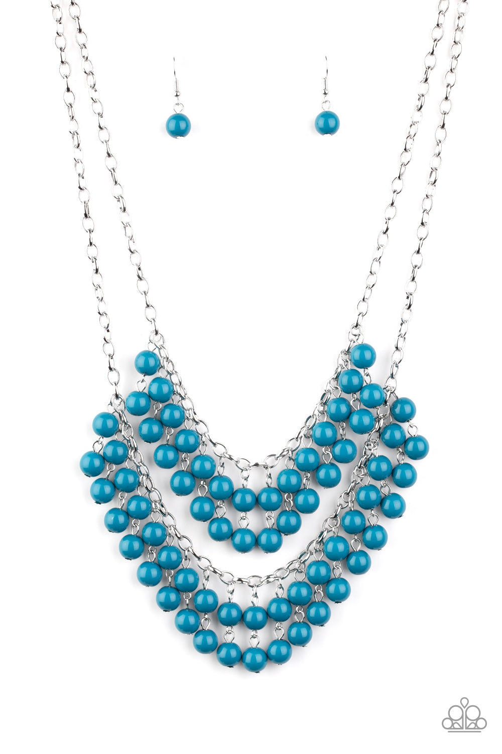 Bubbly Boardwalk - Blue Necklace Set