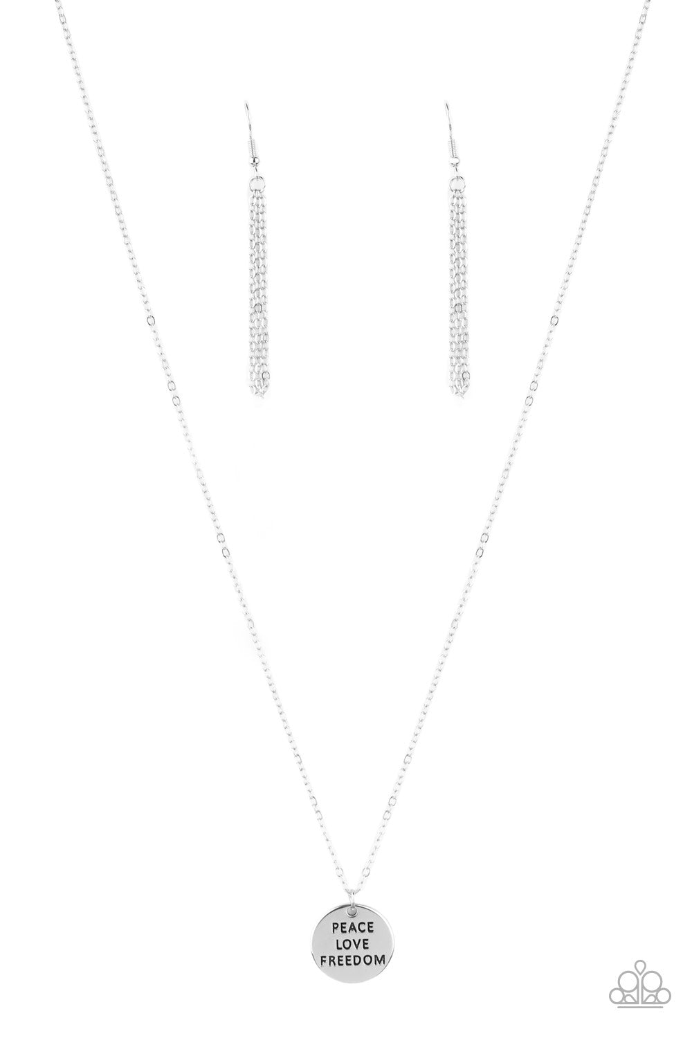 Freedom Isnt Free - Silver Necklace Set