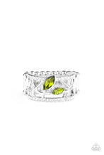 Load image into Gallery viewer, Tilted Twinkle - Green Ring

