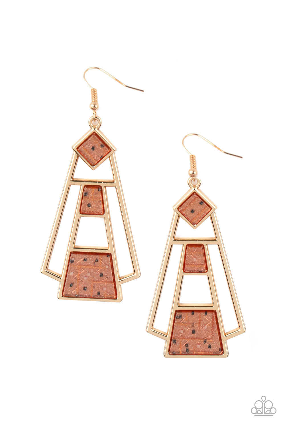 Retro Minimalist - Brown Earrings