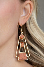 Carregar imagem no visualizador da galeria, Retro Minimalist - Brown Earrings
