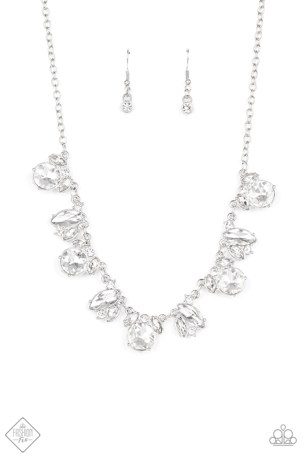 BLING to Attention - White Necklace Set