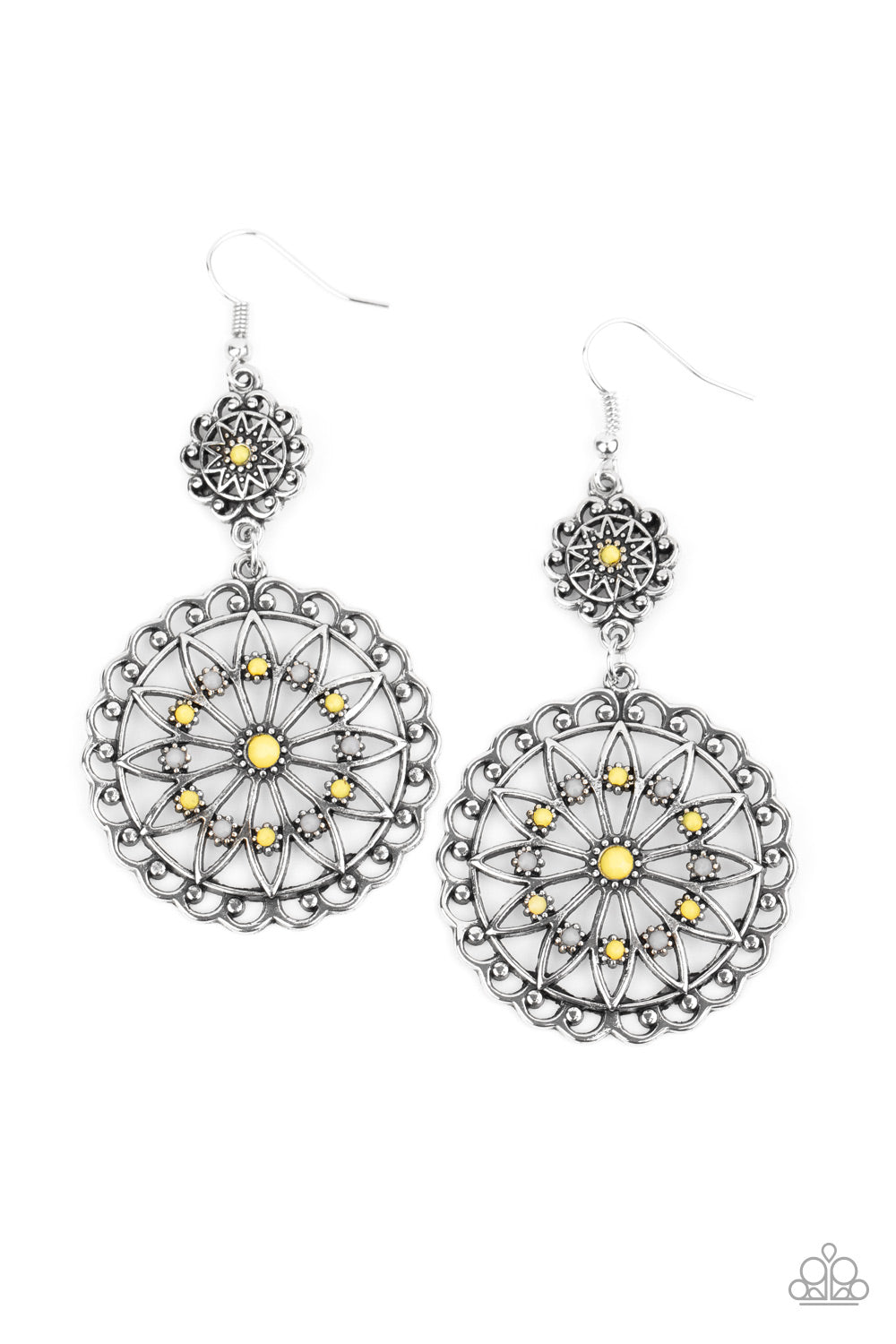 Beaded Brilliance - Yellow Earrings