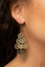 Load image into Gallery viewer, Blushing Blooms - Brass Earrings
