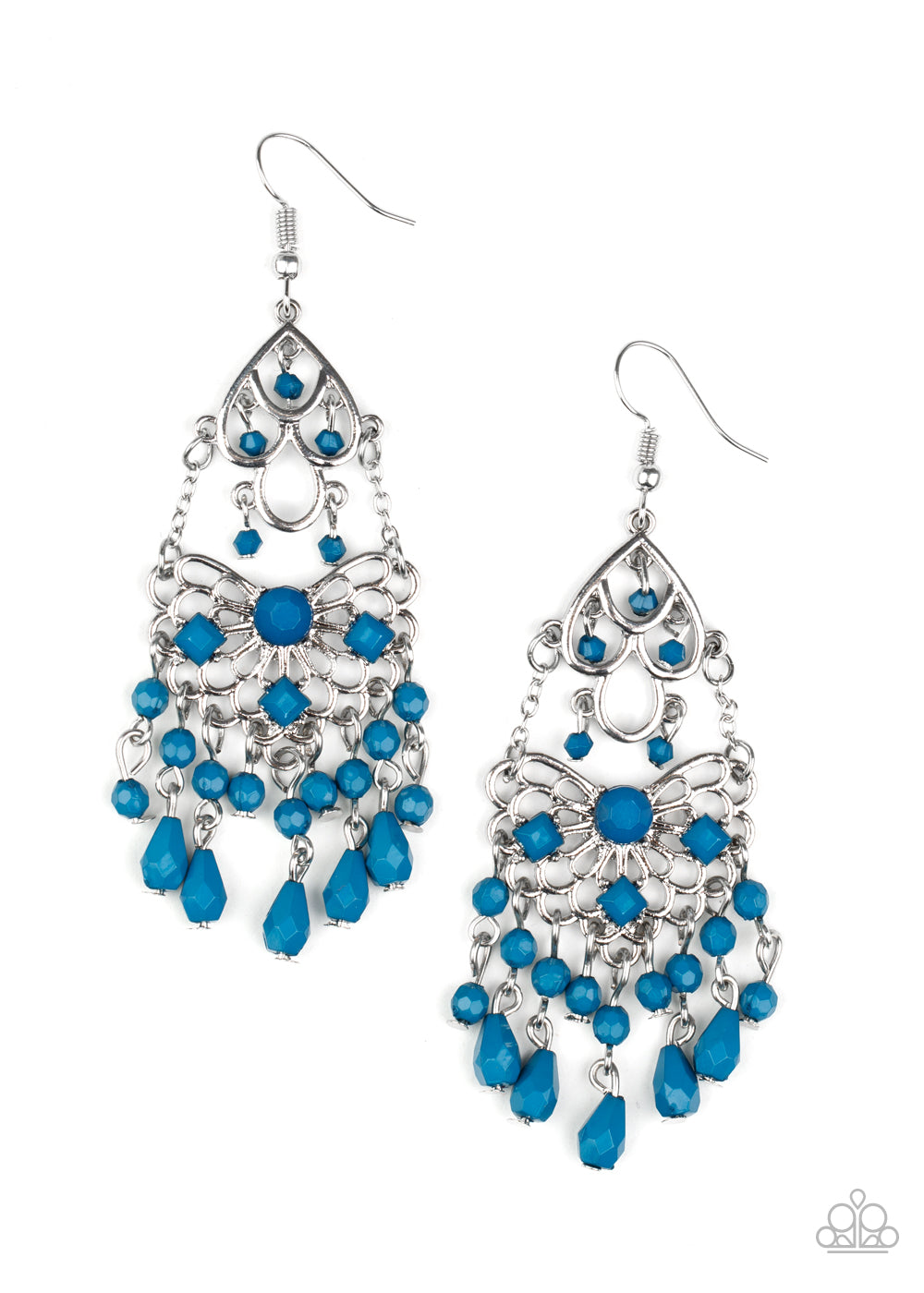 Glass Slipper Glamour - Blue Earrings