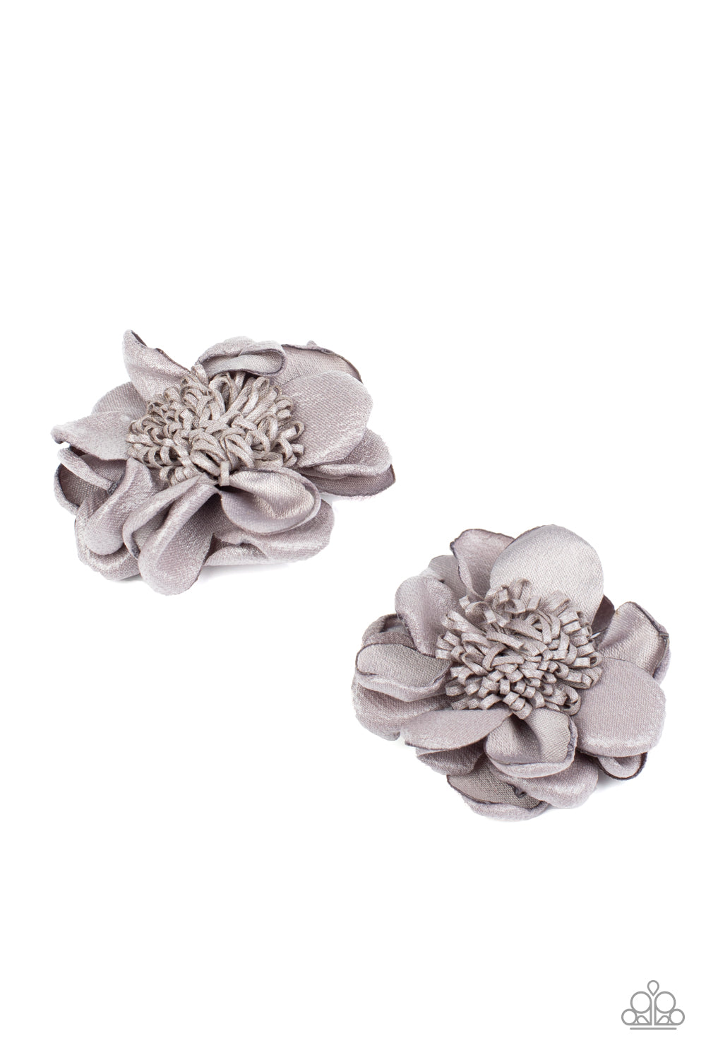 Full On Floral - Silver Hair Clip