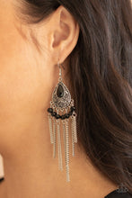 Load image into Gallery viewer, Floating On HEIR - Black Earrings
