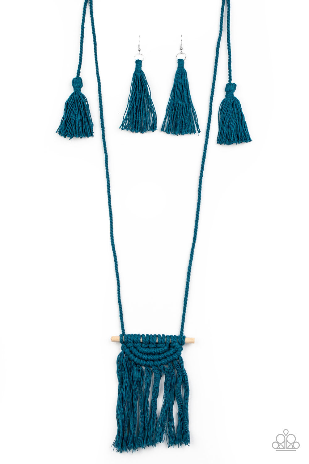 Between You and MACRAME - Blue Necklace Set