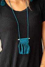 Load image into Gallery viewer, Between You and MACRAME - Blue Necklace Set
