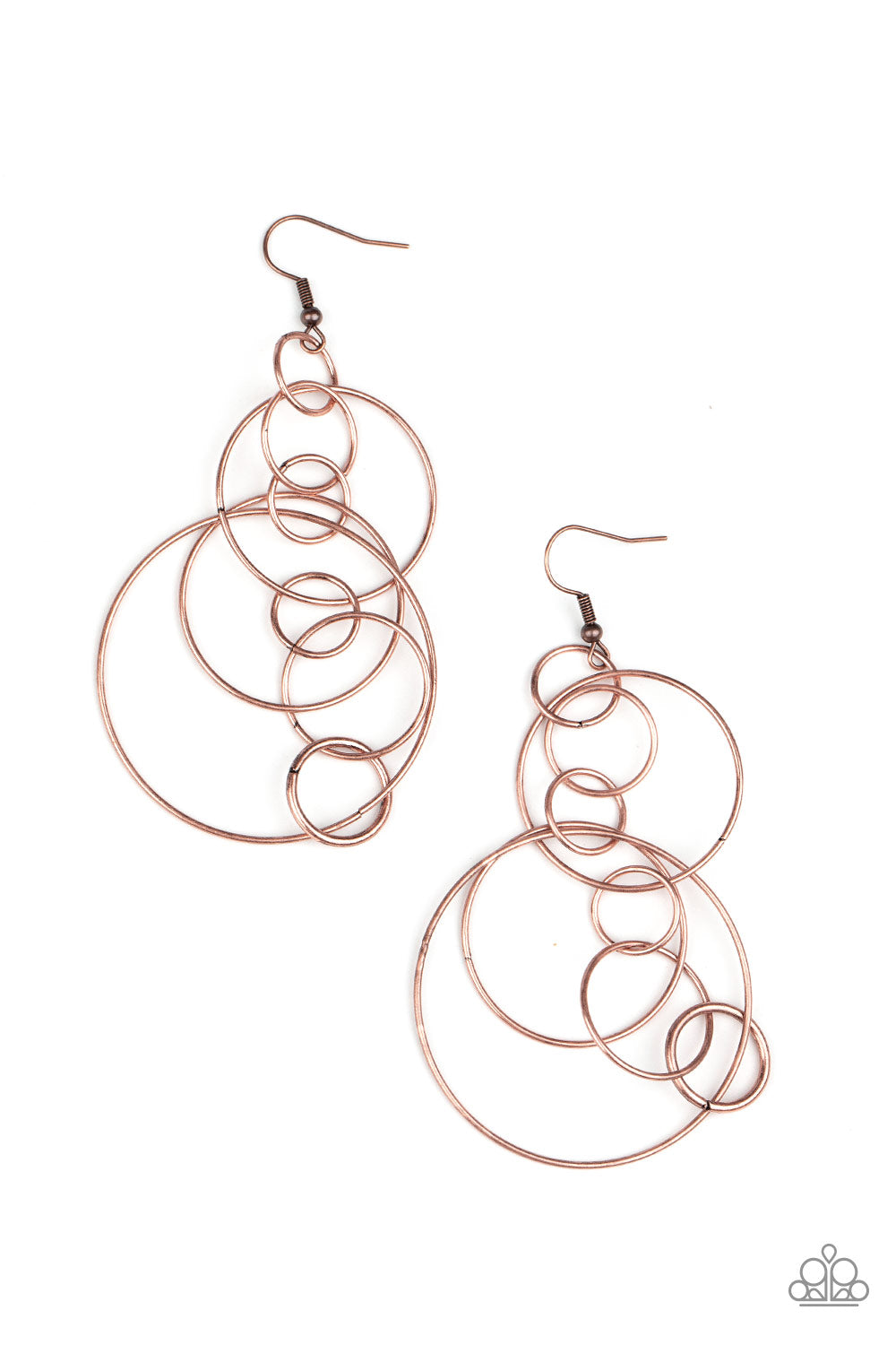 Running Circles Around You - Copper Earrings