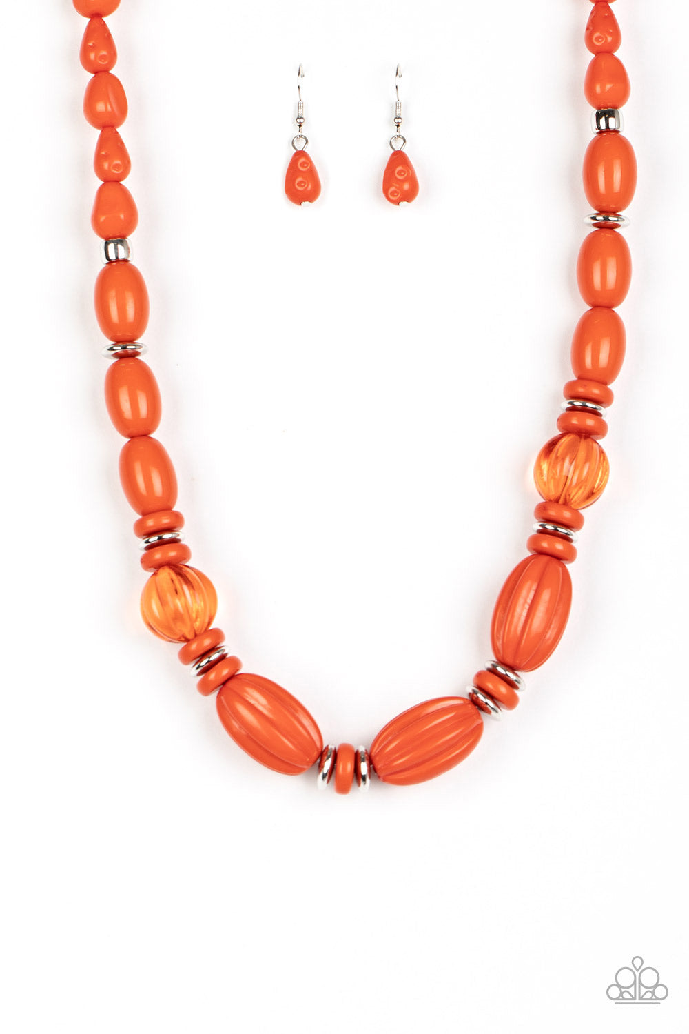 High Alert - Orange Necklace Set