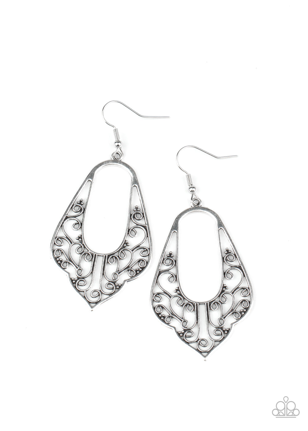 Grapevine Glamour - Silver Earrings