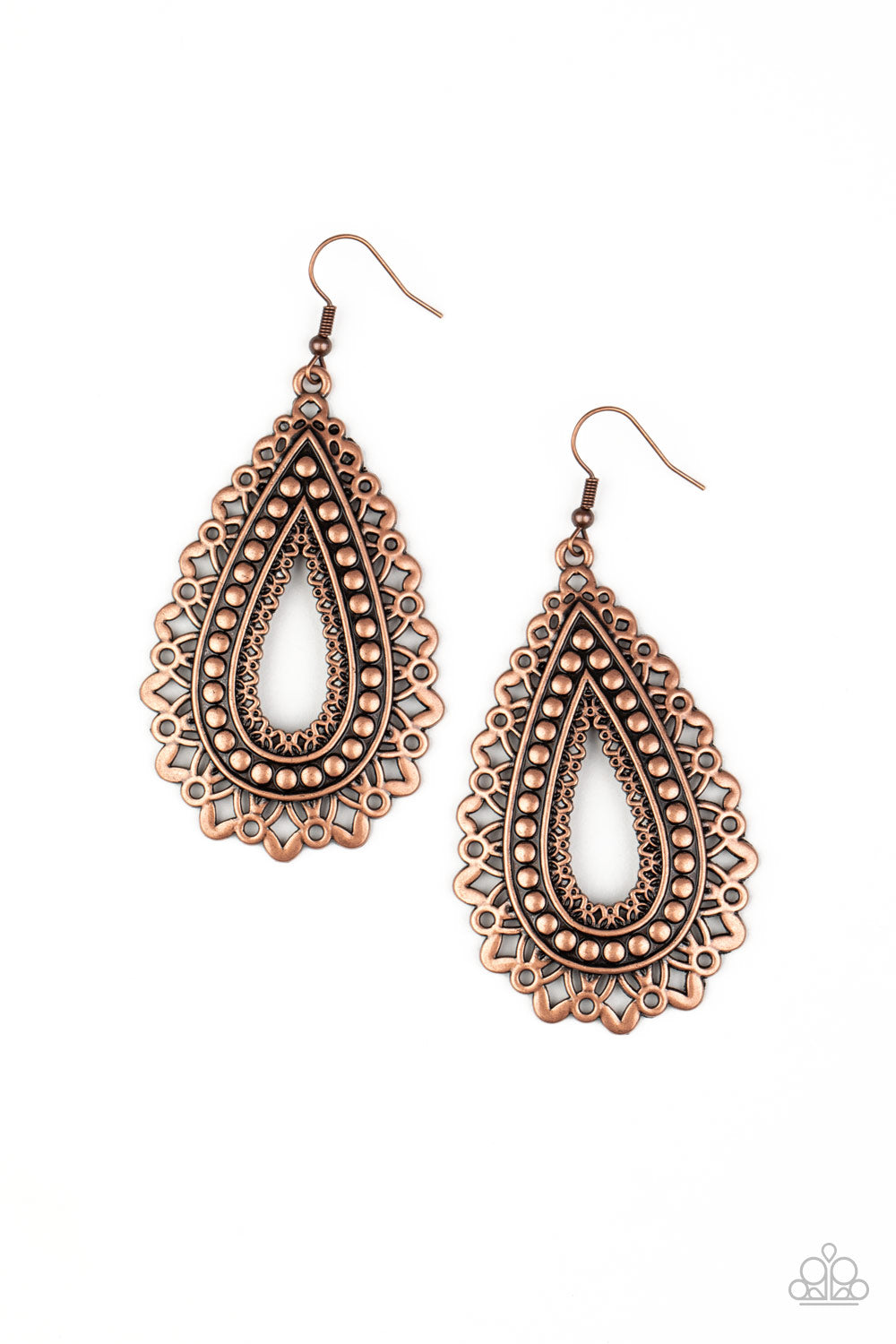 Texture Garden - Copper Earrings