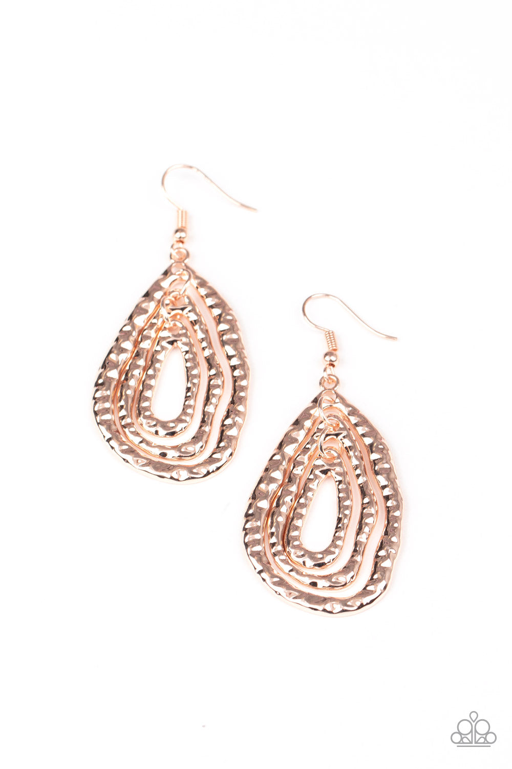 Metallic Meltdown - Rose Gold Earrings