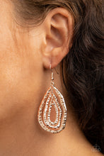 Load image into Gallery viewer, Metallic Meltdown - Rose Gold Earrings
