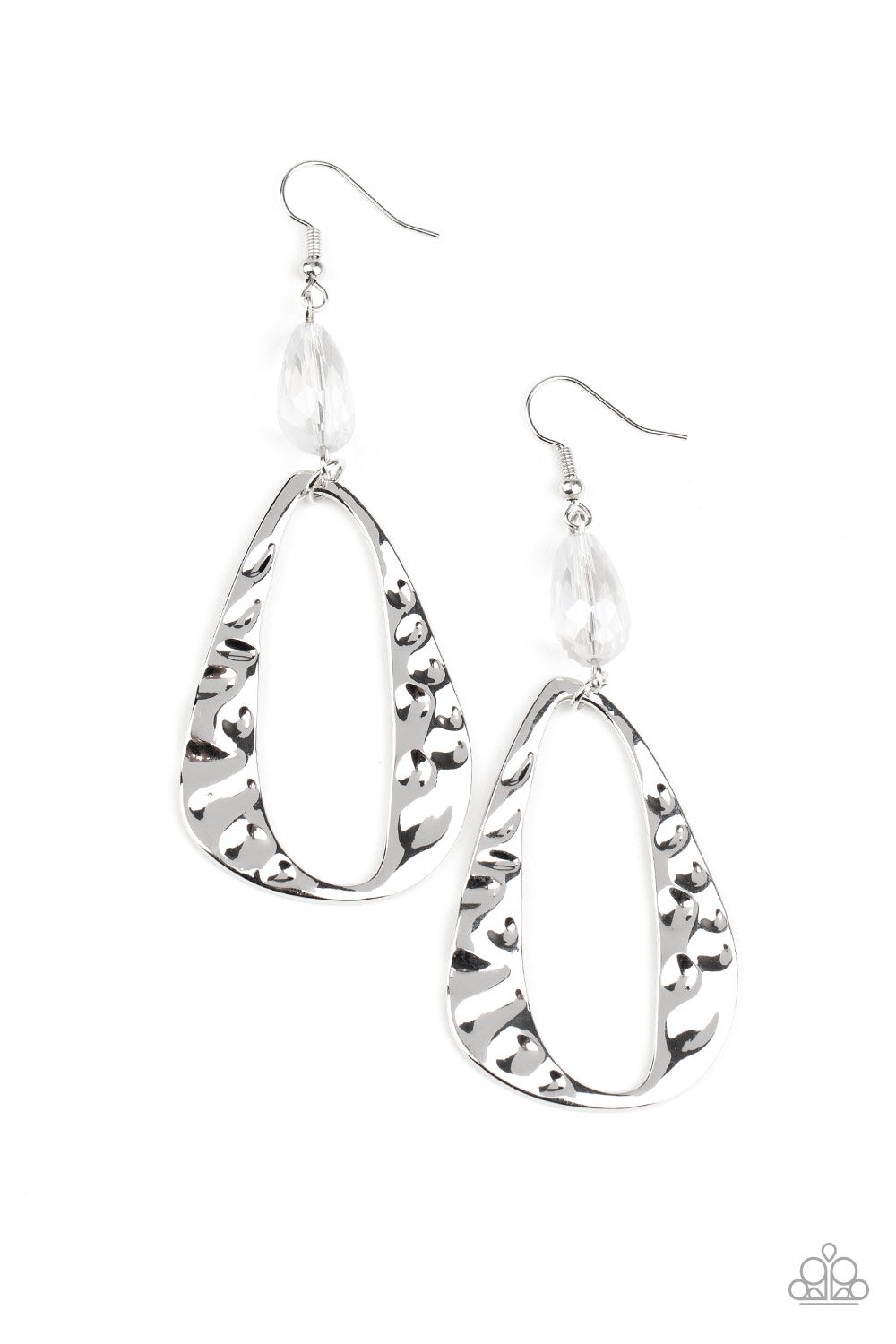 Enhanced Elegance - White Earrings