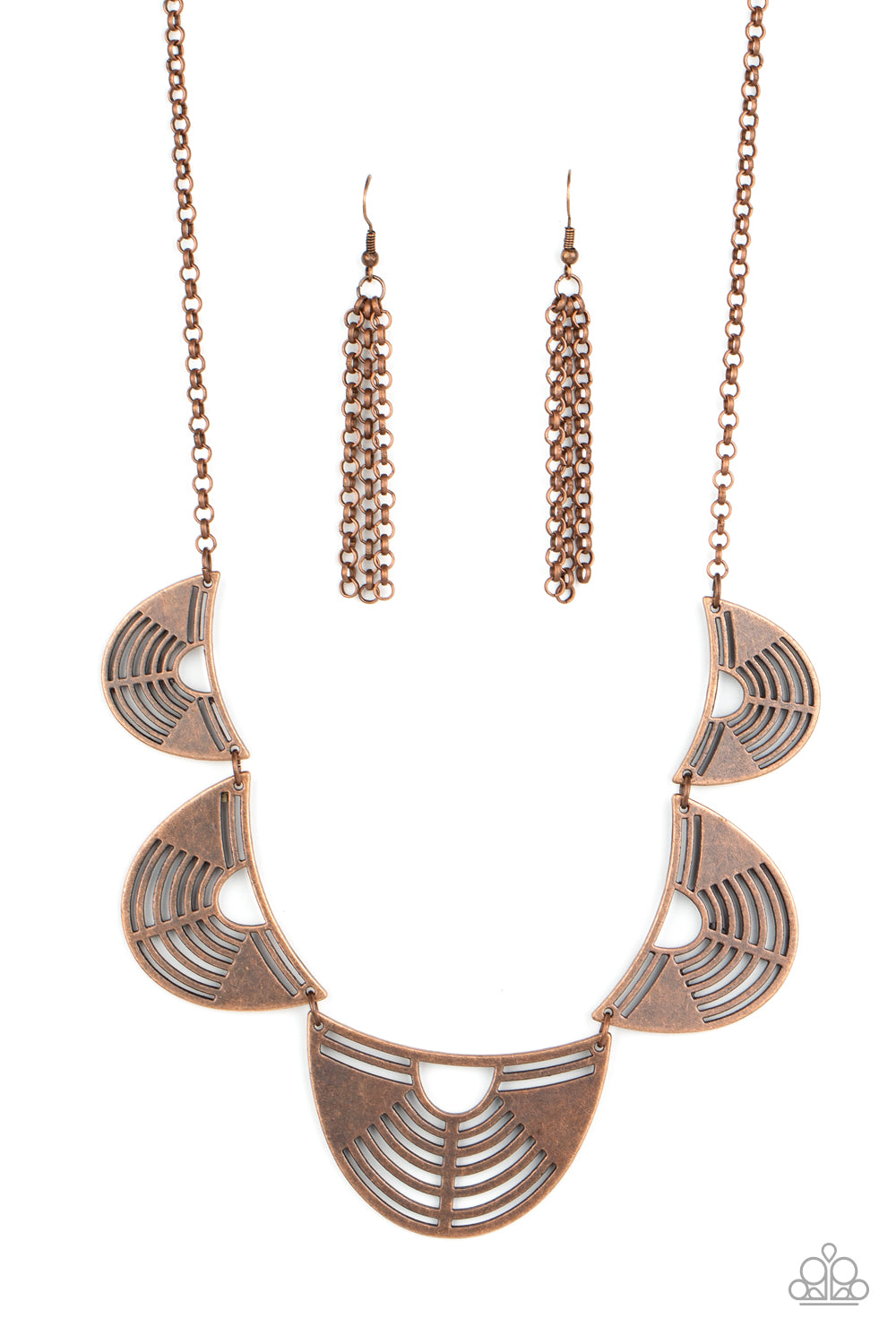 Record-Breaking Radiance - Copper Necklace Set