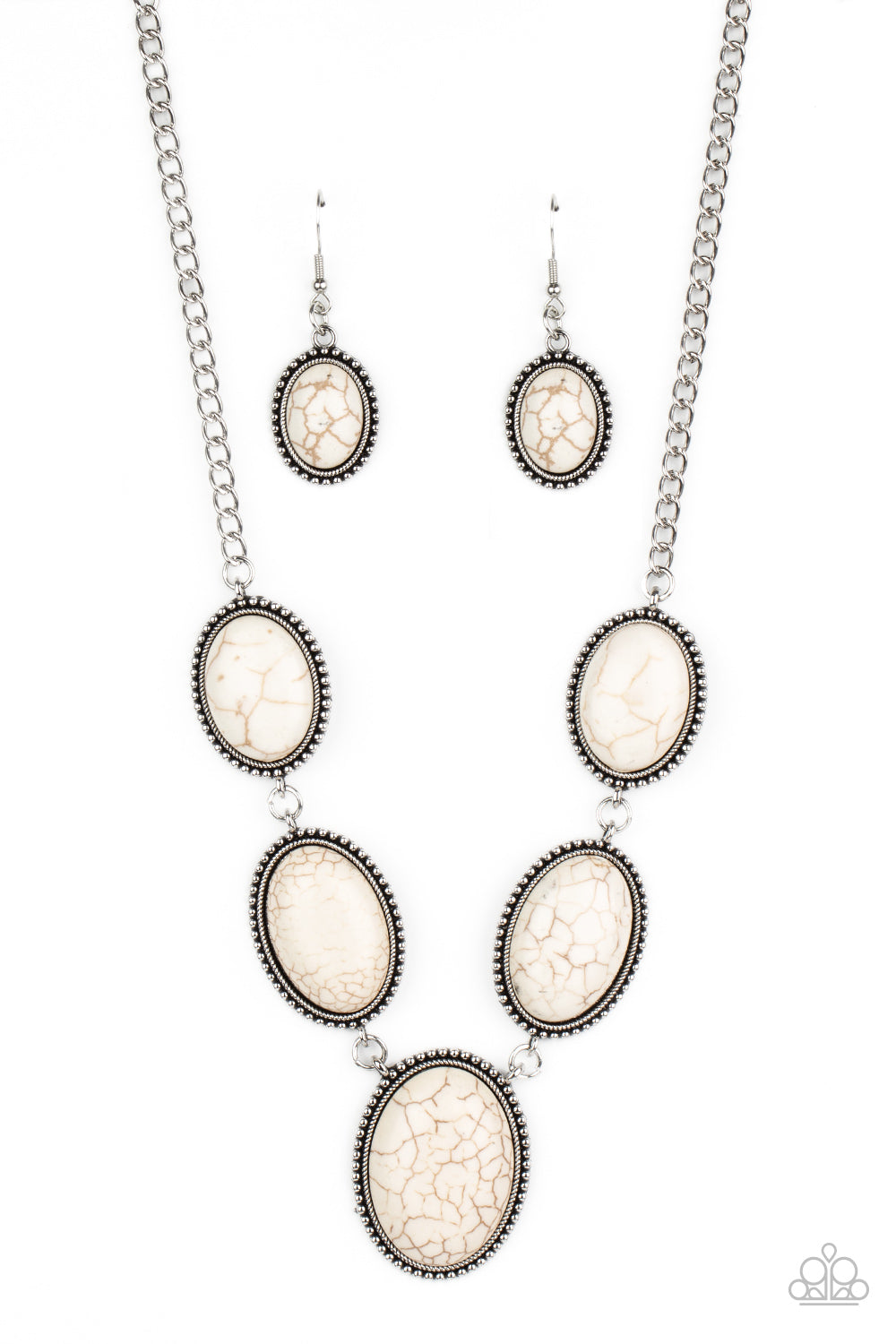 River Valley Radiance - White Necklace Set