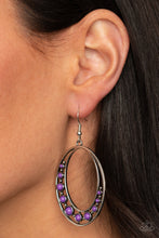 Cargar imagen en el visor de la galería, Crescent Cove - Purple Earrings

