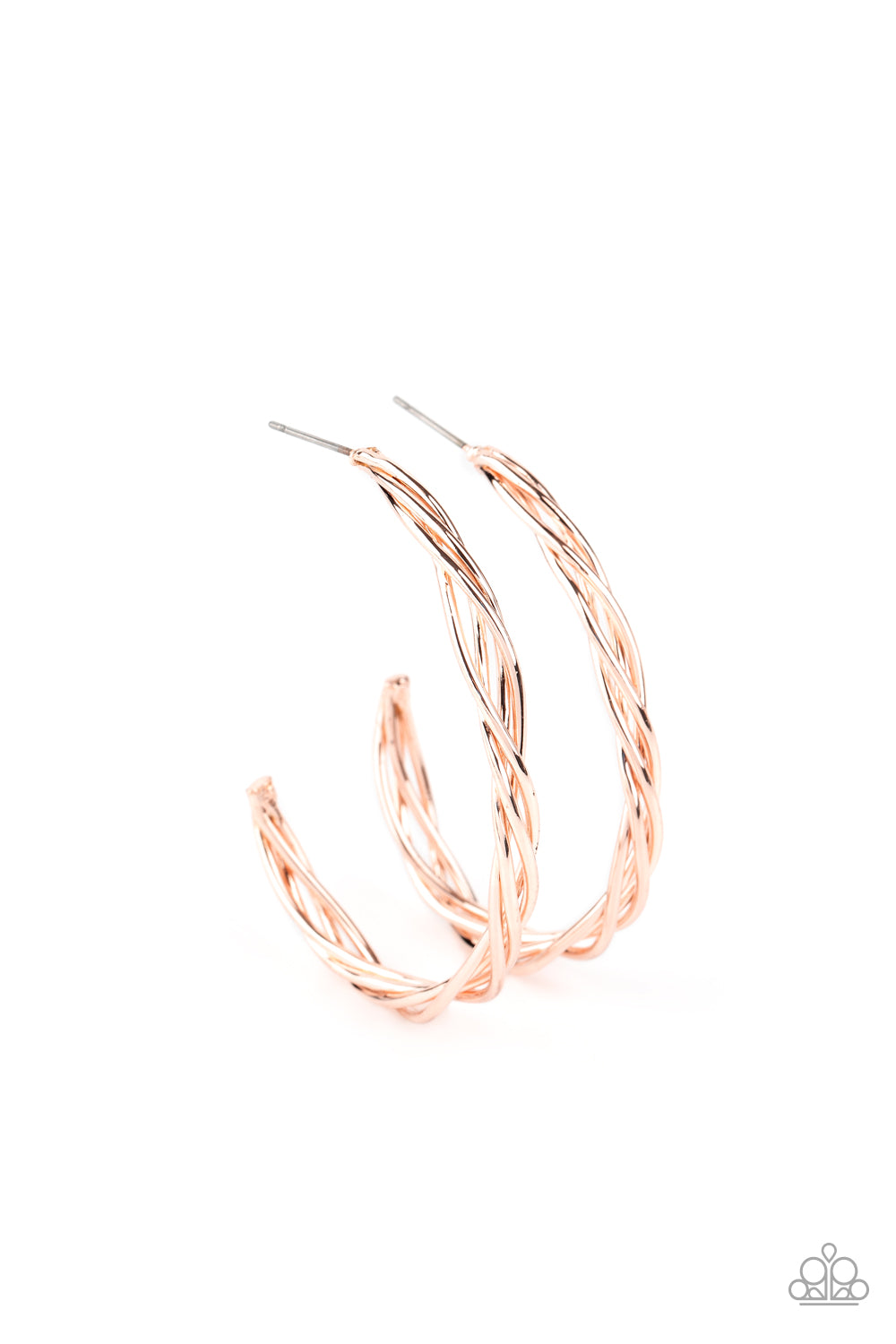 Twisted Tango - Rose Gold Earrings