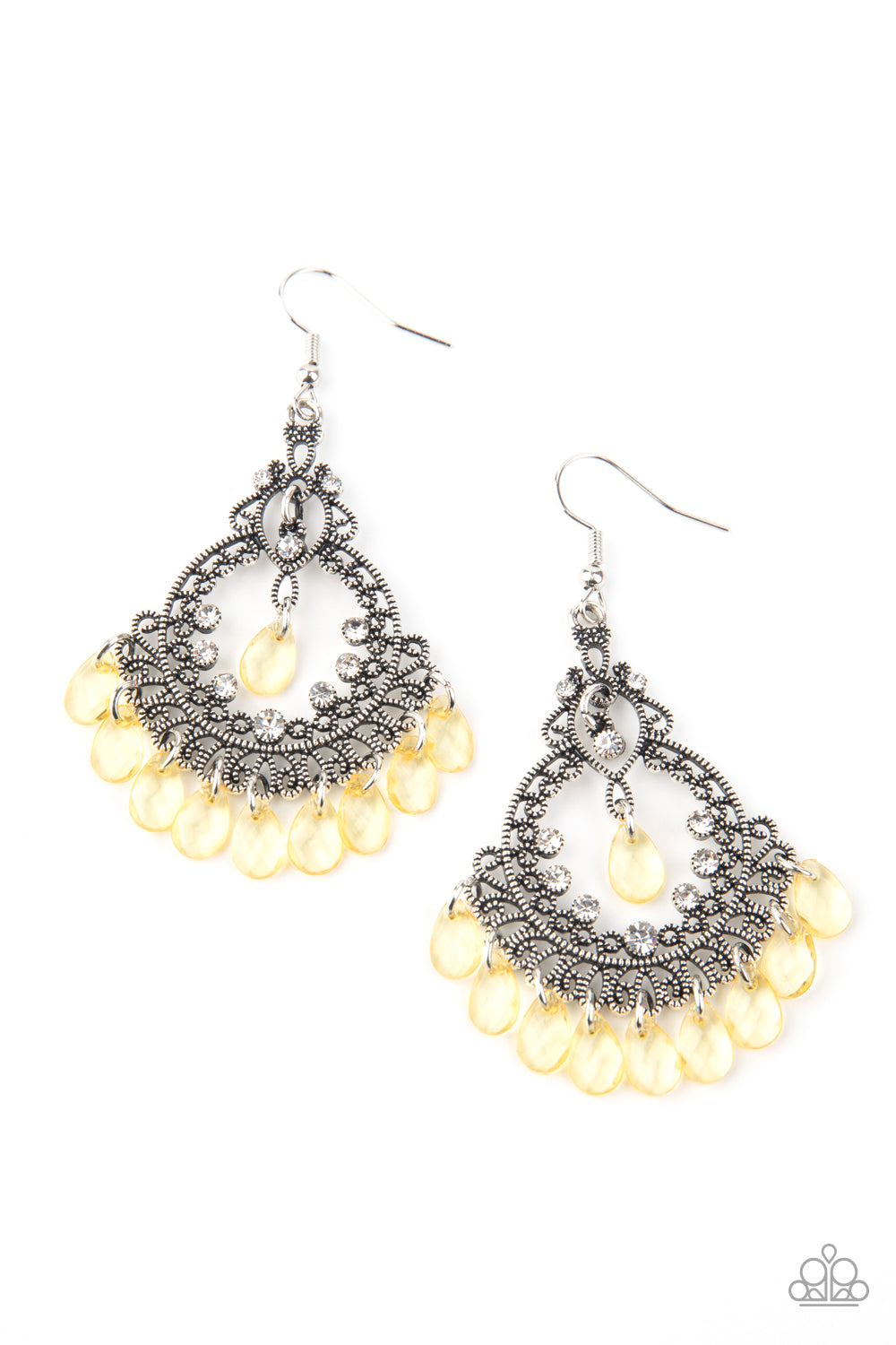 Lyrical Luster - Yellow Earrings