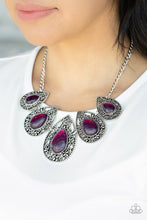 Cargar imagen en el visor de la galería, Opal Auras - Purple Necklace Set
