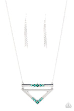 Load image into Gallery viewer, Triangulated Twinkle - Green Necklace Set
