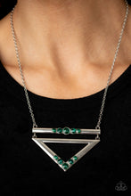 Load image into Gallery viewer, Triangulated Twinkle - Green Necklace Set
