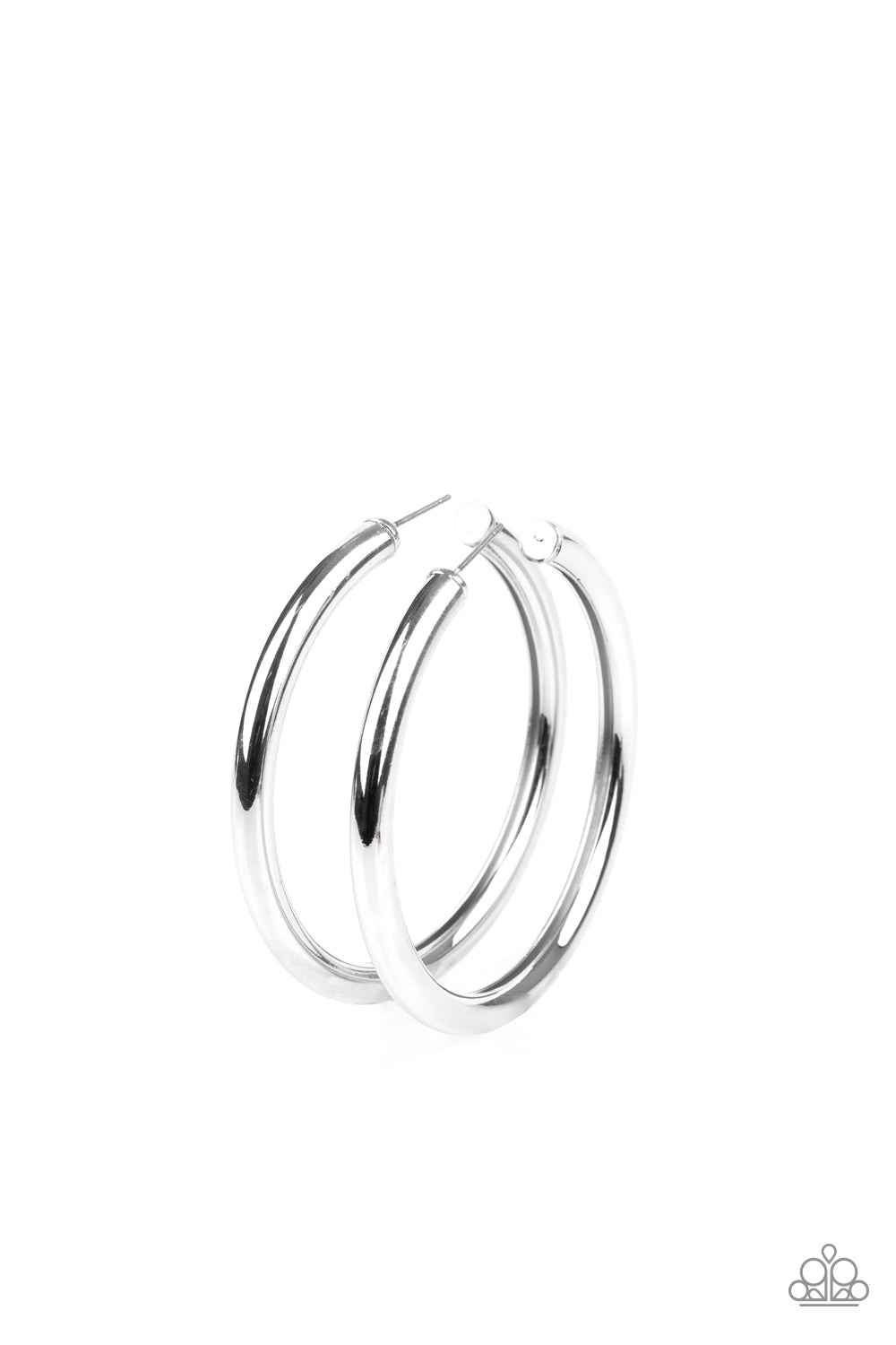 Curve Ball - Silver Earrings